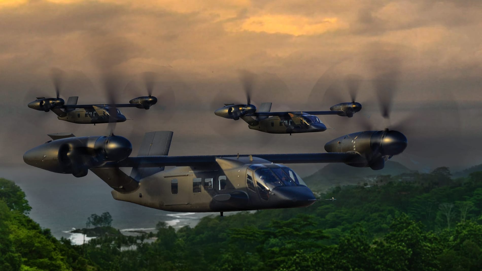 bell-v-280-over-jungle-at-sunset