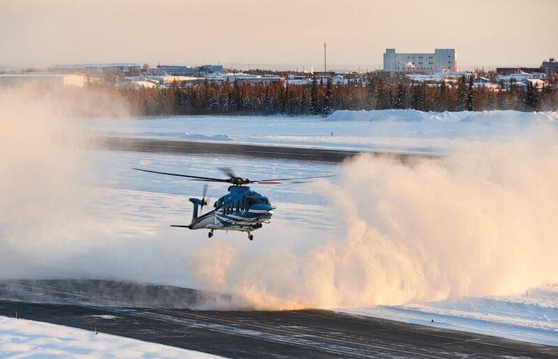 Test de Bell 525 par temps froid